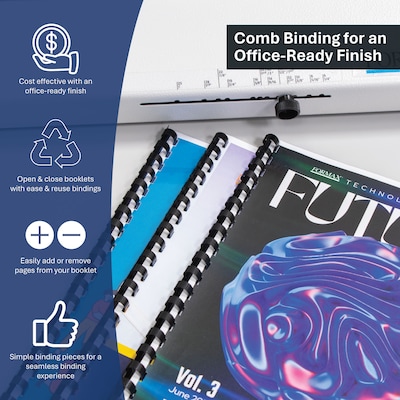 Formax Pro Comb Bind Pack with Electric Punch, Punch Die, and Manual Comb Binder