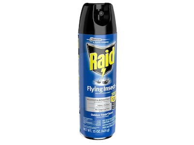 Raid Flying Insect Killer 7 Aerosol for Insects, Outdoor Fresh Scent, 15 oz. (300816)