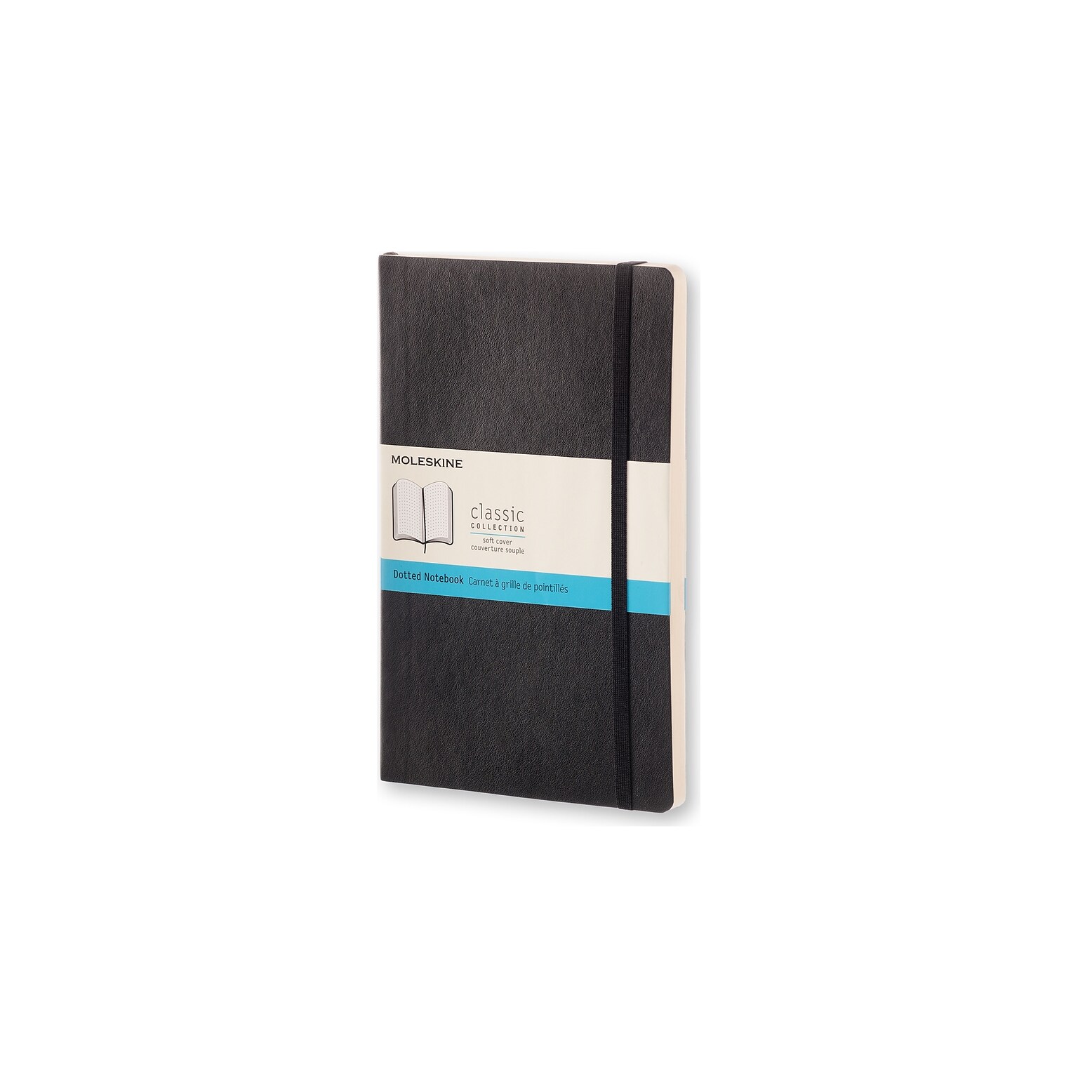 Moleskine Classic Notebook, Soft Cover, Larege, 5 x 8.25, Dotted, Black (892741XX)