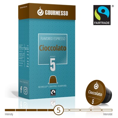 Gourmesso Cioccolato Espresso Pods, 10 per Box, 5 Boxes/Bundle (41004)