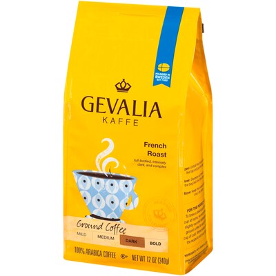 Gevalia Kaffe French Roast Coffee, Dark Roast, 12 oz. Bag (GEN04352)