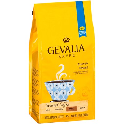 Gevalia Kaffe French Roast Coffee, Dark Roast, 12 oz. Bag (GEN04352)