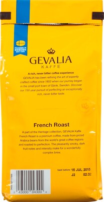 Gevalia Kaffe French Roast Coffee, Dark Roast, 12 oz. Bag (GEN04352)