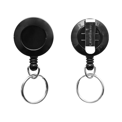 Sicurix Standard ID Badge Reel Round Belt Clip, Black (BAU68874)