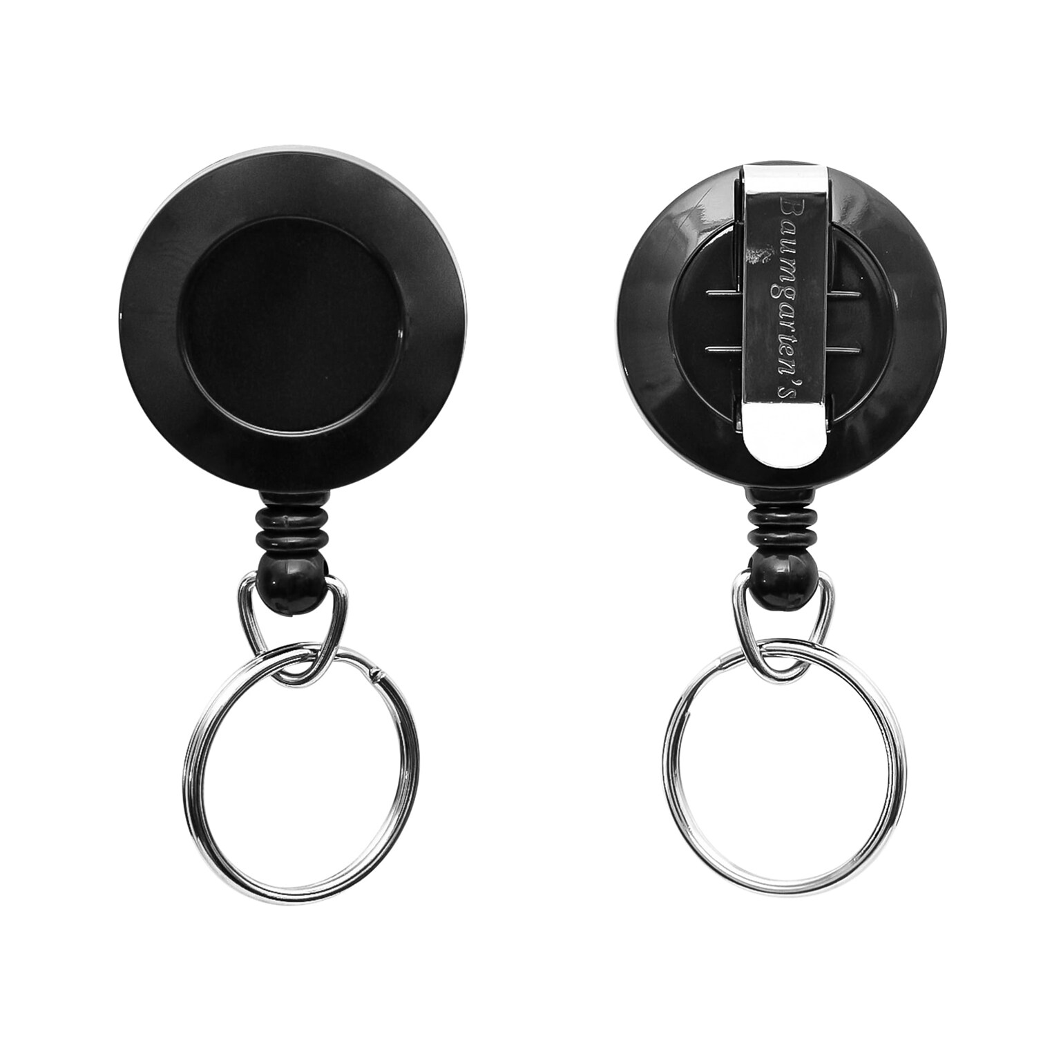 Sicurix Standard ID Badge Reel Round Belt Clip, Black (BAU68874)