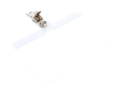 Sicurix Clip On ID Badge Holder, Clear, 25/Pack (BAU62916)