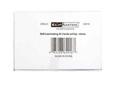 Sicurix Clip On ID Badge Holder, Clear, 25/Pack (BAU62916)
