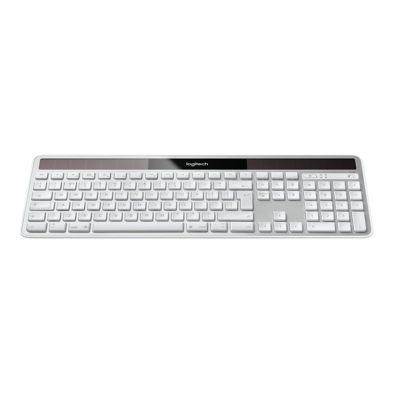 Logitech Solar K750 for Mac Wireless Keyboard, White (920-003677)