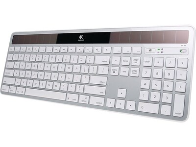 Logitech Solar K750 for Mac Wireless Keyboard, White (920-003677)