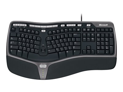 Microsoft NaturalErgonomic 4000 Wired Keyboard, Black (B2M-00012)