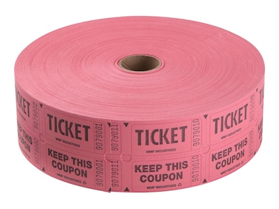 Staples Double Ticket Roll, 2000/Roll (19163)