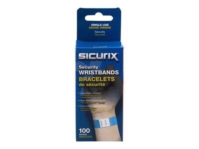 Baumgartens SICURIX Security Wrist Band, 100/Box (85030)