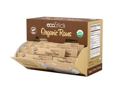 ecoStick Organic Raw Cane Sugar, 120/Box (83824)
