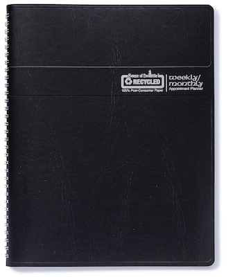 2020 House of Doolittle 8.5 x 11 Weekly/Monthly Tabbed Planner, Black/Blue (HOD28302)