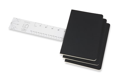 Moleskine Cahier Journal, 5" x 8.25", Dotted Ruled, Black, 80 Pages, 3/Pack (719213)