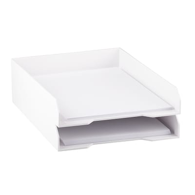 Azar Displays Stackable Letter Tray, Clear, 4/Pack (255010)