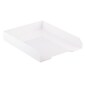 JAM Paper® Stackable Paper Trays, White, Desktop Document, Letter & File Organizer Tray, Sold Indivi