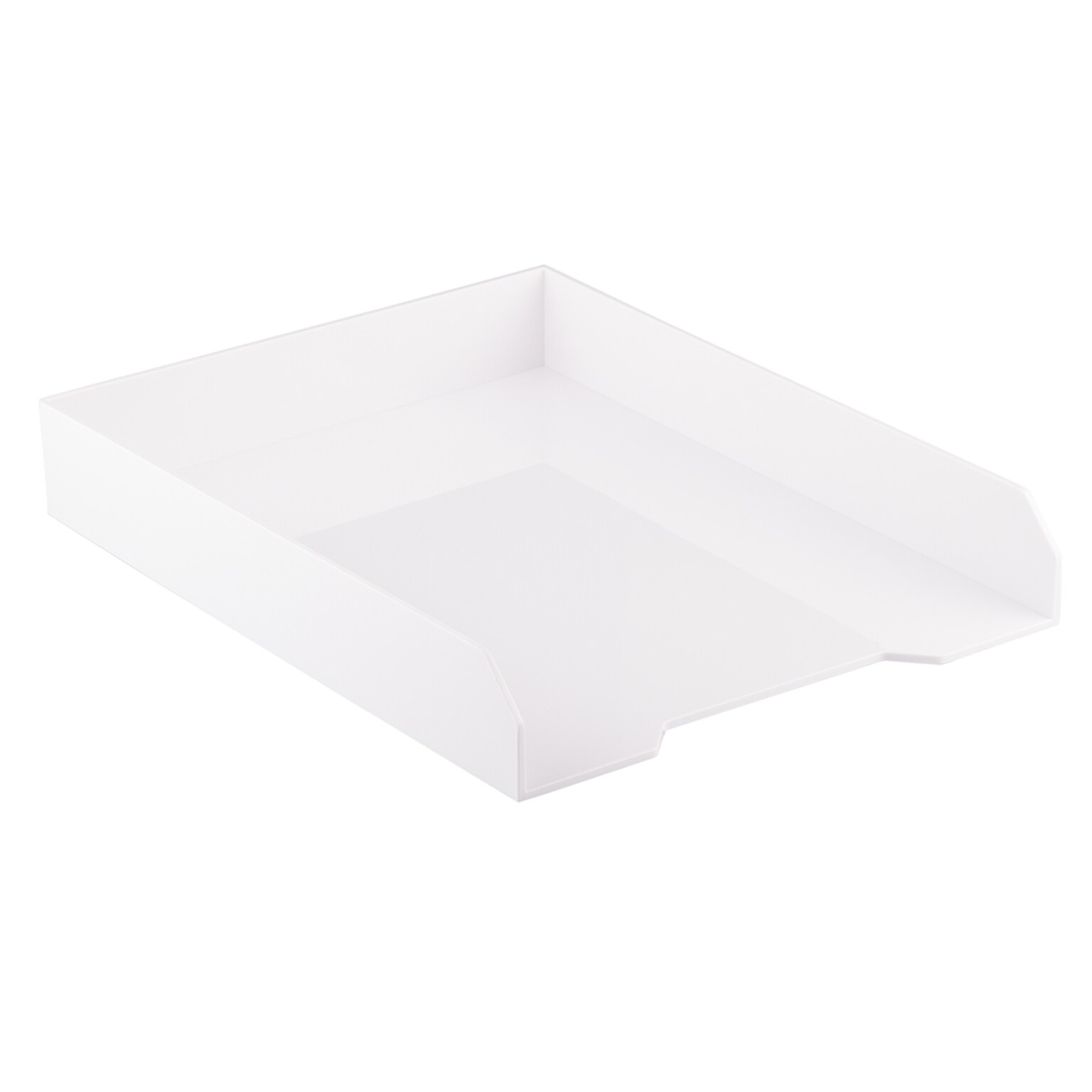 JAM Paper® Stackable Paper Trays, White, Desktop Document, Letter & File Organizer Tray, Sold Individually (344WH)