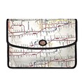 New York City Subwayline White Envelope Clutch