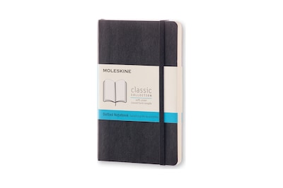 Moleskine Classics Soft Cover Journal, Pocket, 3.5 x 5.5, Dotted, Black  (892734XX)