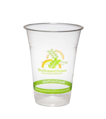 BioGreenChoice 16 oz. Clear PLA Cold Cup, 1000/CS