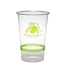 BioGreenChoice PLA Cold Cup, 20 oz., Clear, 1000/Carton (BGC-326)