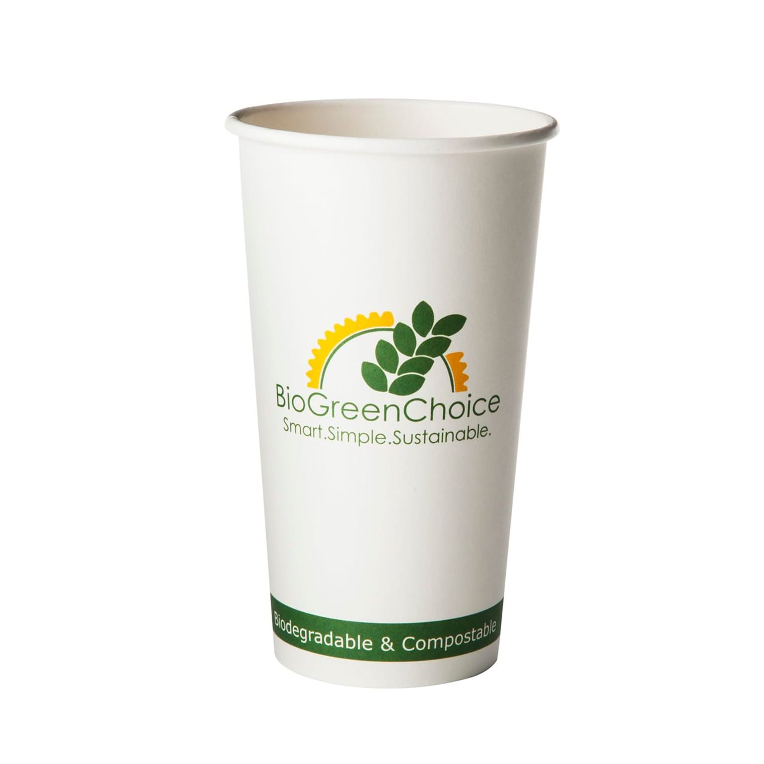 BioGreenChoice Hot Paper Cup w/Bio Lining, 20 oz., 1000/CS (BGC-607)