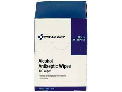 First Aid Only Alcohol Pads, 100/Box (H305)