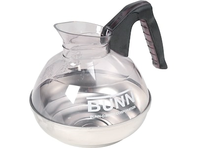 BUNN Glass Coffee Pot Decanter/Carafe, Regular, 12 cup Capacity, Black, Set  of 2