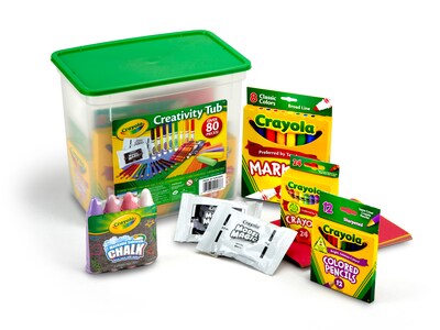 Crayola Creativity Tub, 80/Pieces Per Box (04-5358)