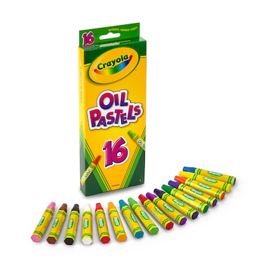 Crayola Oil Pastels, Assorted Colors, 16/Box (52-4616)