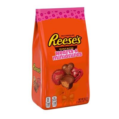 Reeses Chocolate Peanut Butter Hearts Valentines Day Candy, 25.2 oz.  (HEC99962)