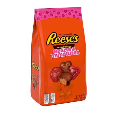 Reeses Chocolate Peanut Butter Hearts Valentines Day Candy, 25.2 oz.  (HEC99962)