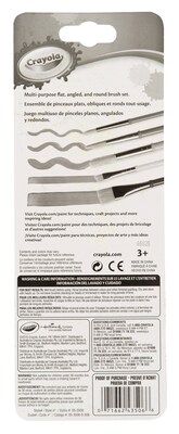 Crayola Arts and Craft Brush Set , 5/Pack (05-3506)
