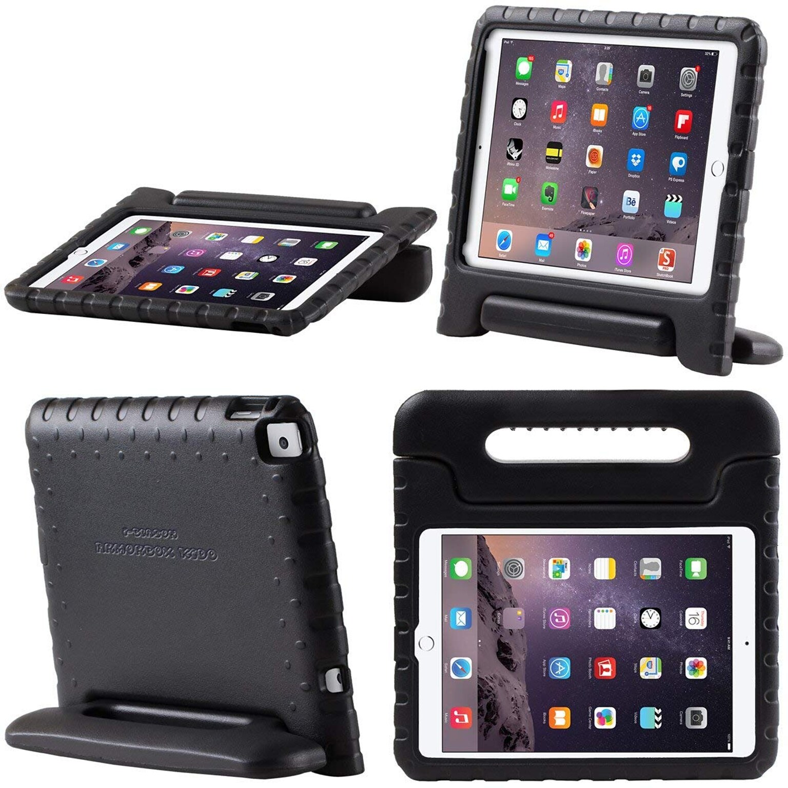 i-Blason ArmorBox Kiddo Series Protective Case for Apple iPad 9.7 Case 2018/2017, Black (IPAD17-9.7-K-BK)