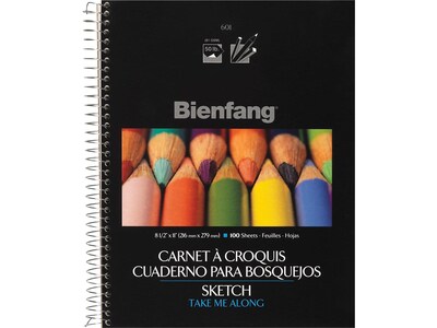 Elmers 8.5 x 11 Wire Bound Sketch Pad, 100 Sheets/Pad (R237117)