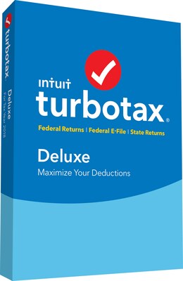 TurboTax Deluxe Fed + E-File + State 2018 for 1 User, Windows/MAC, Disk (606067)
