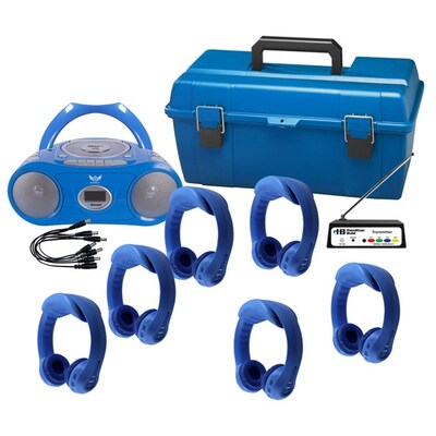 Hamilton Buhl (LCFW-AA1) 6 Person Wireless Flex-PhonesAF Listening Center with AudioAce Boombox