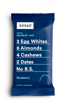 RXBAR Blueberry Protein Bar, 1.83 oz, Box of 12 (CGO00426)