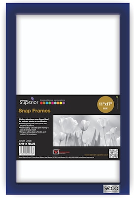 Seco Snap Frame, 11" x 17", Blue (SN1117)