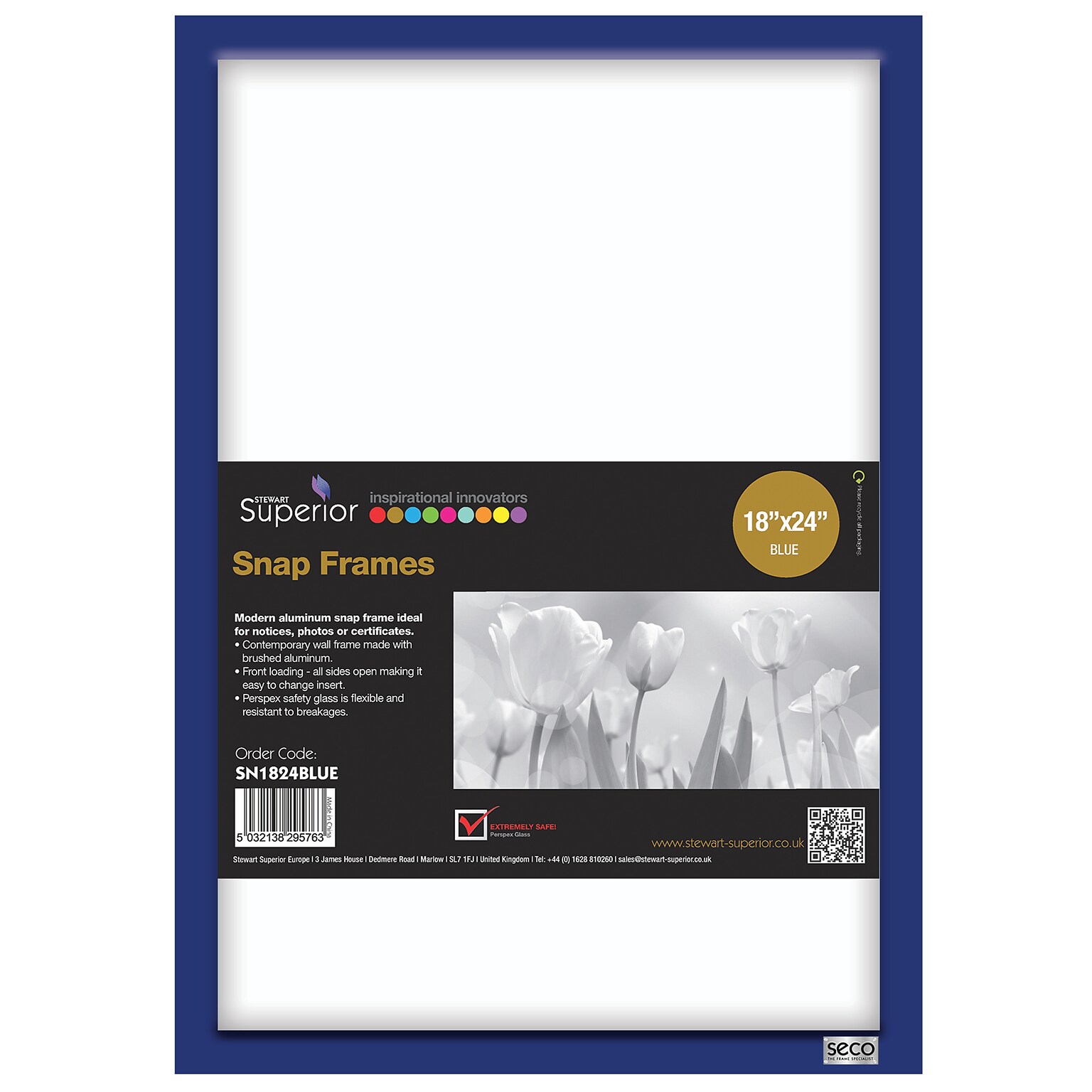 Seco Snap Frame, 18 x 24, Blue (SN1824)