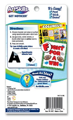 ArtSkills Poster and Bulletin Board Vinyl Letters and Numbers, Black, 1  and 2h, 250/Pack 