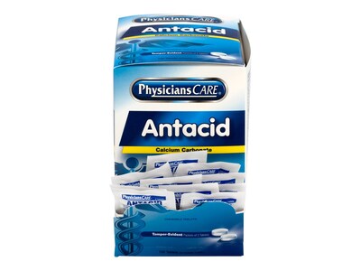 PhysiciansCare Antacid Chewable Tablets, 2/Packet, 50 Packets/Box (90089)
