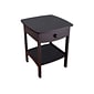 Winsome Claire 18"W x 18"D Accent Table, Black (20218)