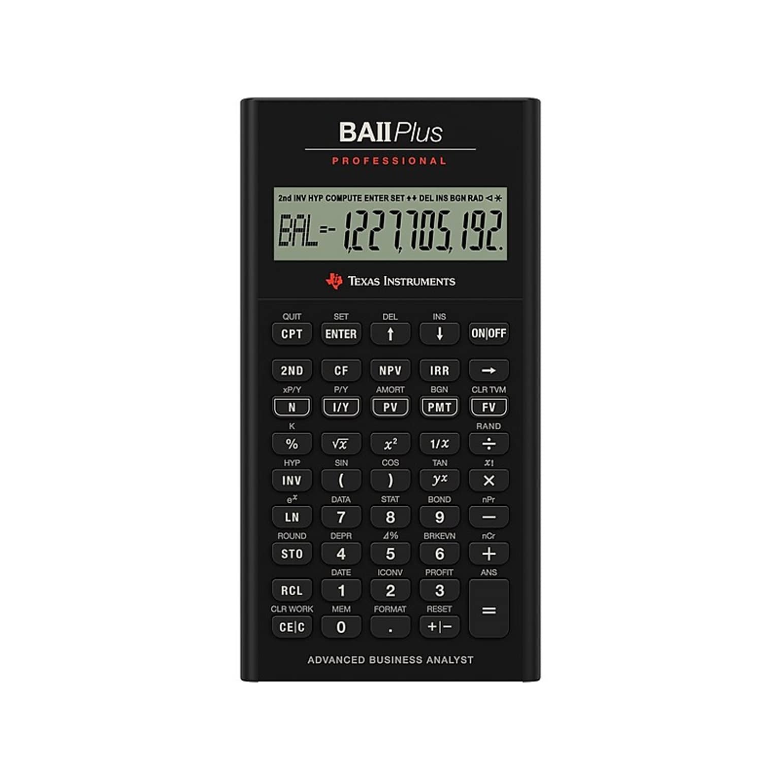 Texas Instruments Professional BA II PRO 10 Digit Financial Calculator