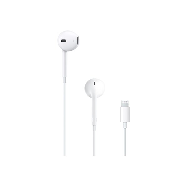 Apple EarPods with Lightning Connector Headphones, White (MMTN2AM/A)