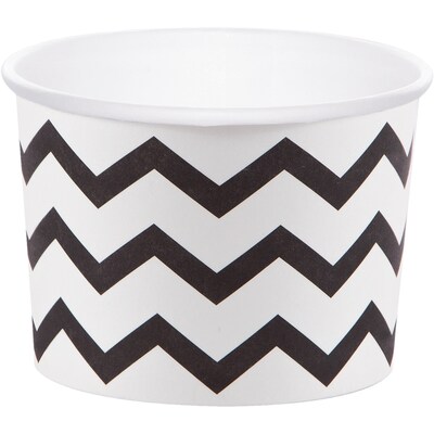 Creative Converting Chevron Treat Cups, Black, 24/Pack (DTC051333TRT)