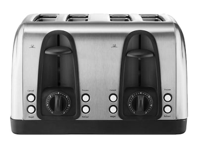 Brentwood Select 4-Slice Pop-Up Toaster, Silver (TS-445S)