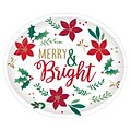 Amscan Christmas Wishes 12 in. Oval Plates, 3 Pack (592189)