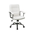 Office Star Malta PVC Back Faux Leather Computer and Desk Chair, White (MAL26-WH)